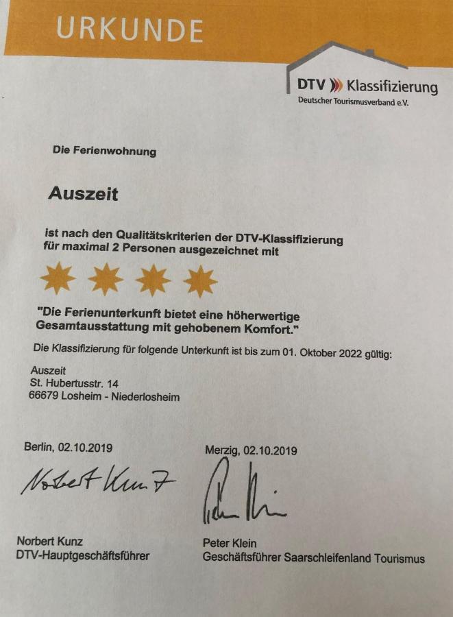 Ferienwohnung Auszeit Losheim Buitenkant foto